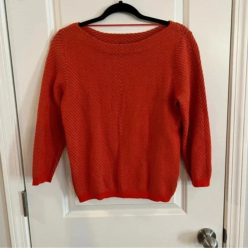 Worthington blouse sz medium burnt orange knit cardigan $5